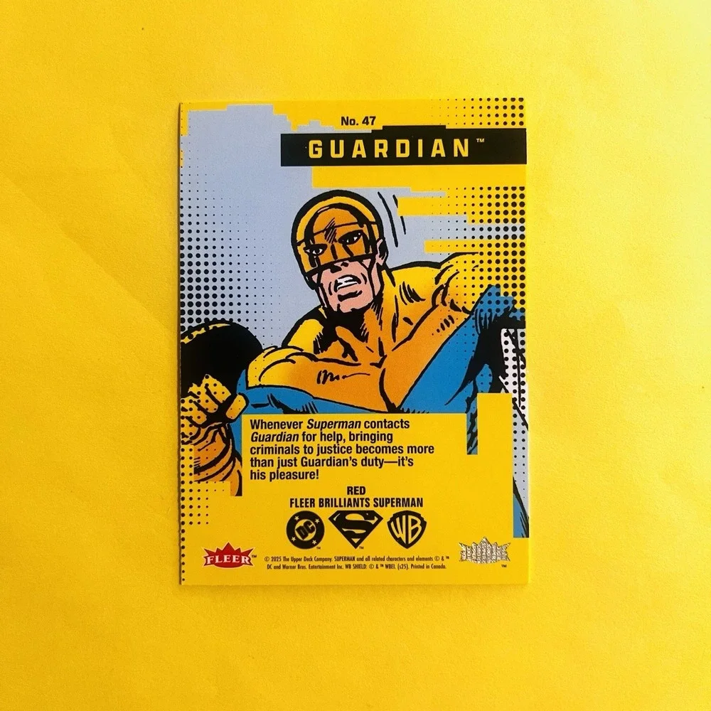 2025 Fleer Brilliants UD Superman Guardian #47 Red Parallel‎ DC